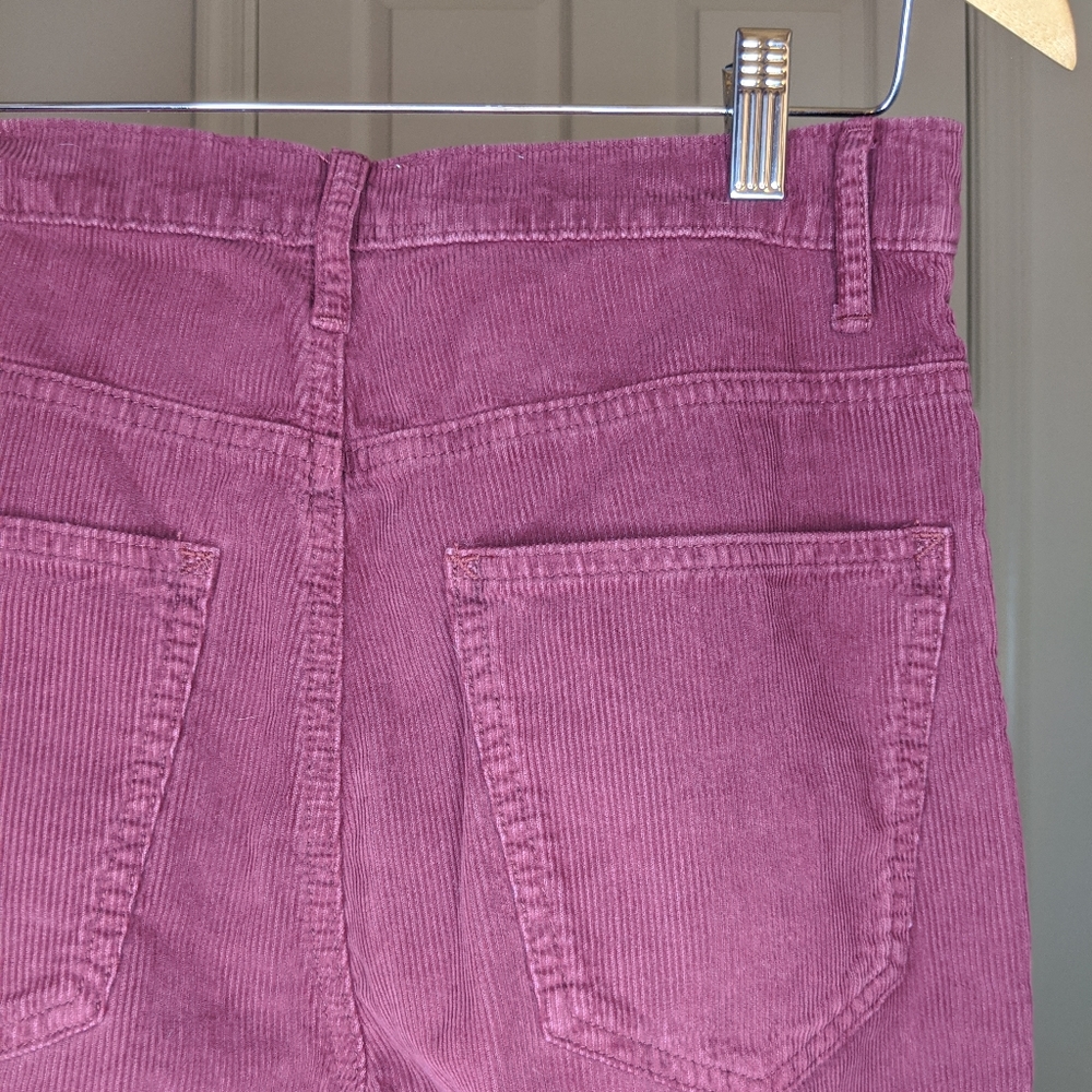 The GREAT Western Crop Burgindy Wide-leg Corduroys - Picture 8 of 13